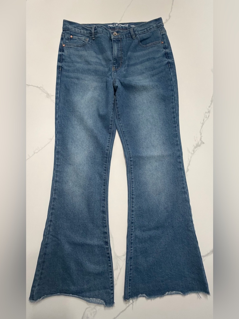 Wallflower Medium Blue High-Rise Bell Bottoms Jeans sz.13